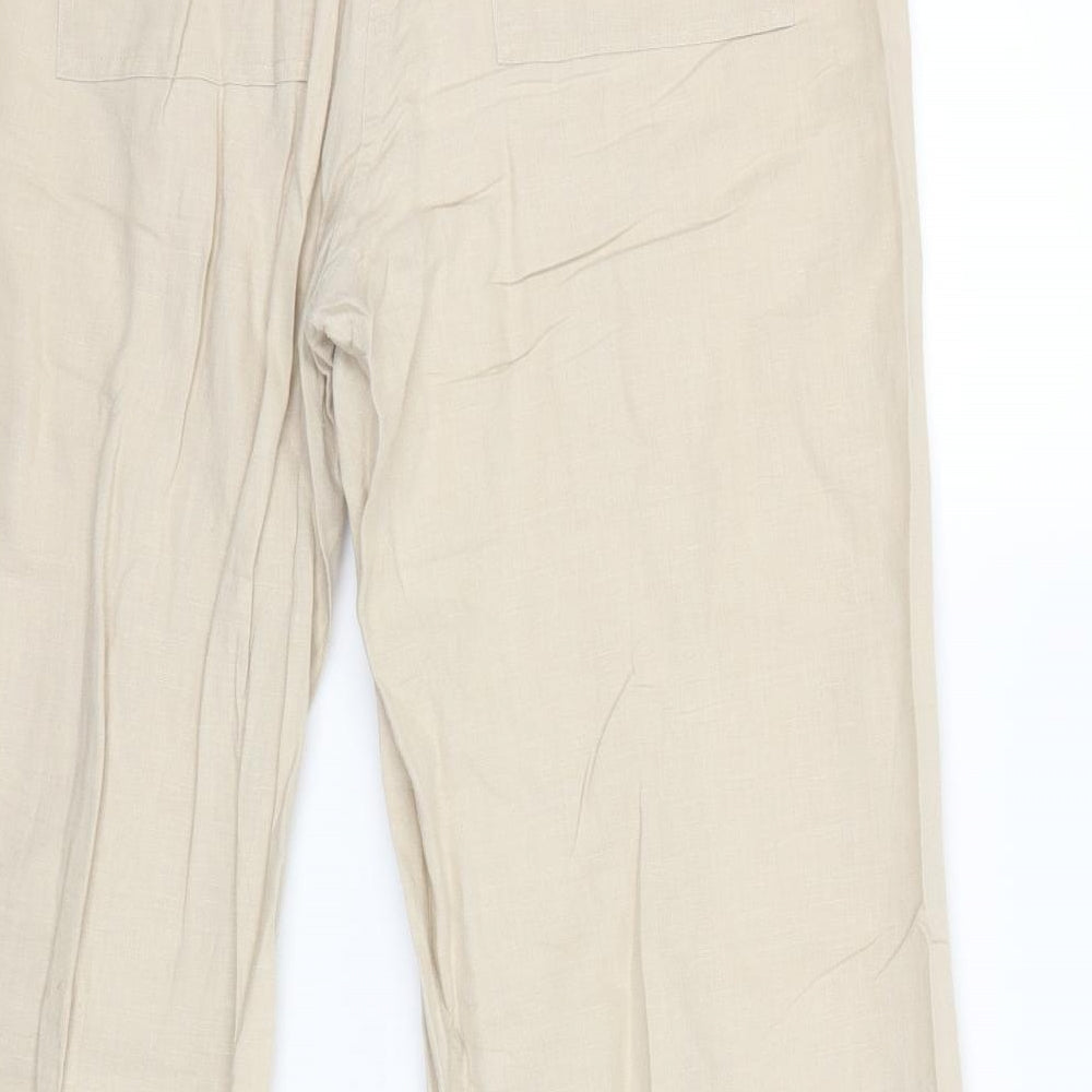 Preworn Womens Beige   Trousers  Size 14 L27 in