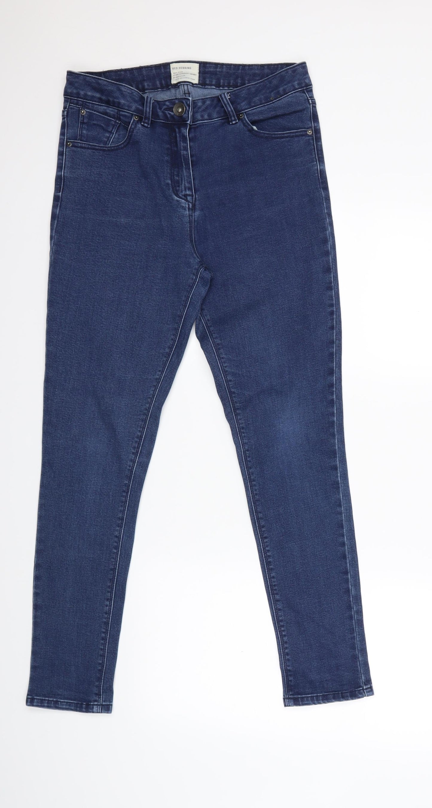 Red Herring Womens Blue  Denim Skinny Jeans Size 12 L38 in