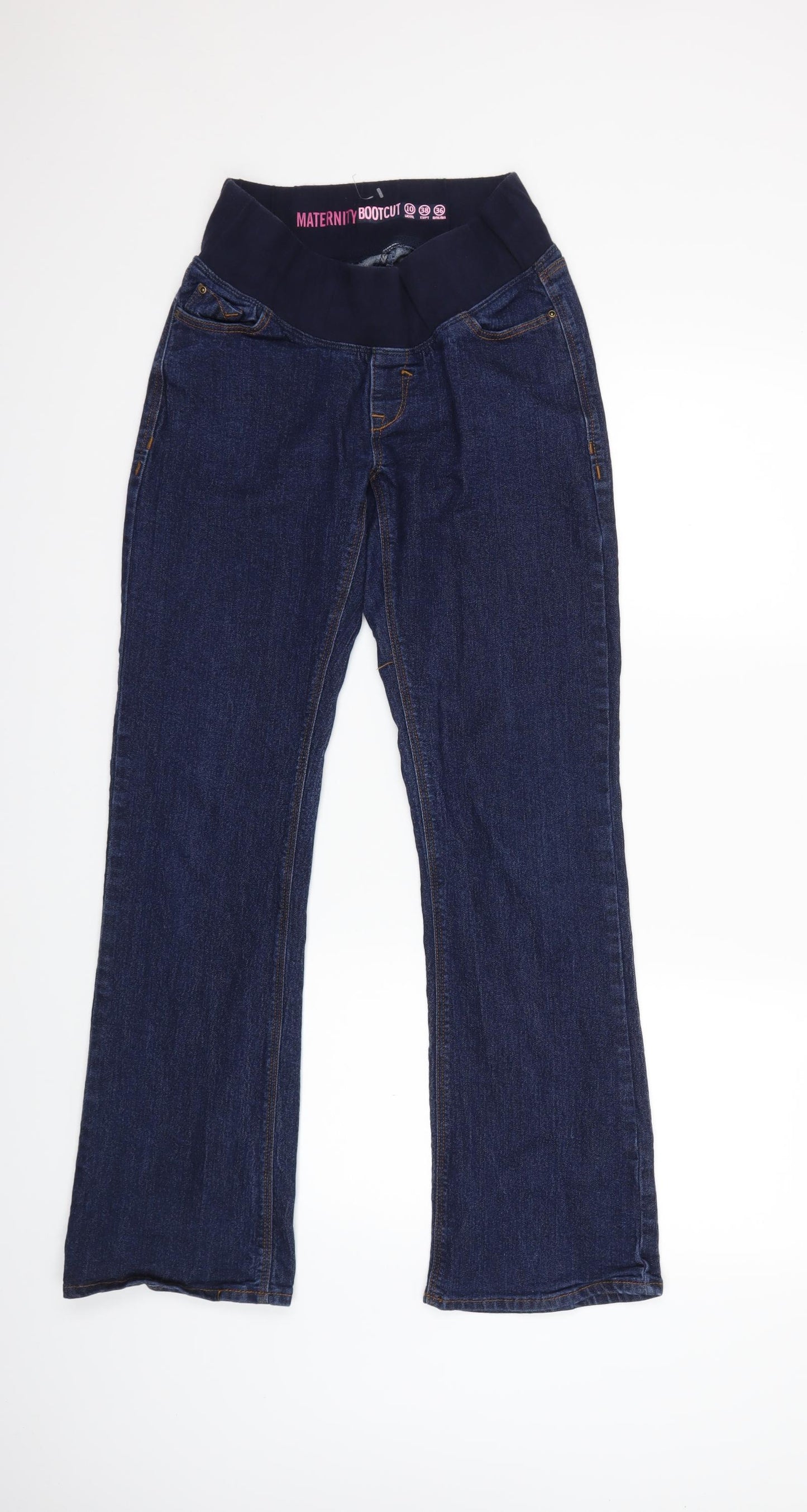 Preworn Womens Blue  Denim Flared Jeans Size 10 L29 in