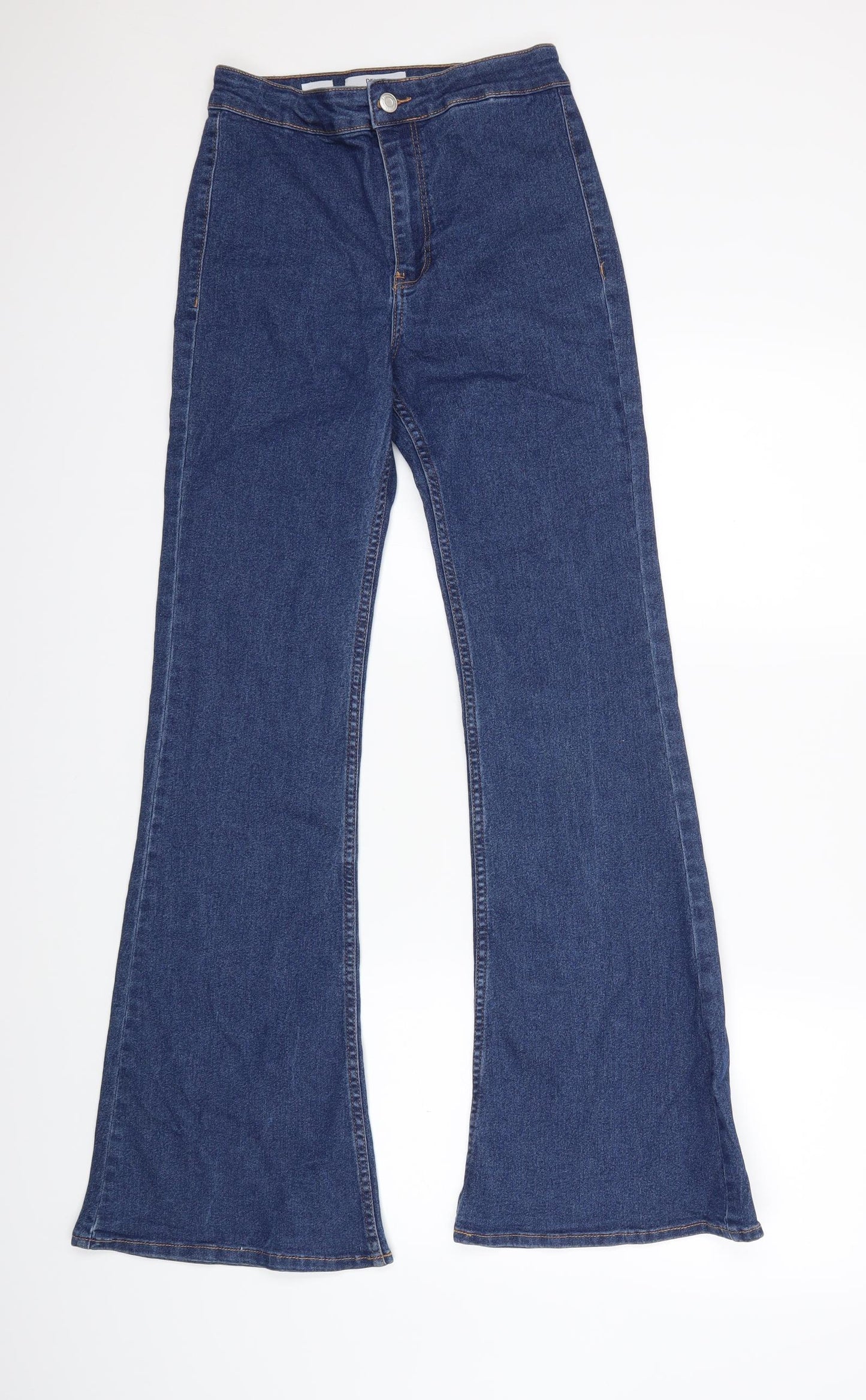 Bershka Womens Blue  Denim Flared Jeans Size 10 L31 in