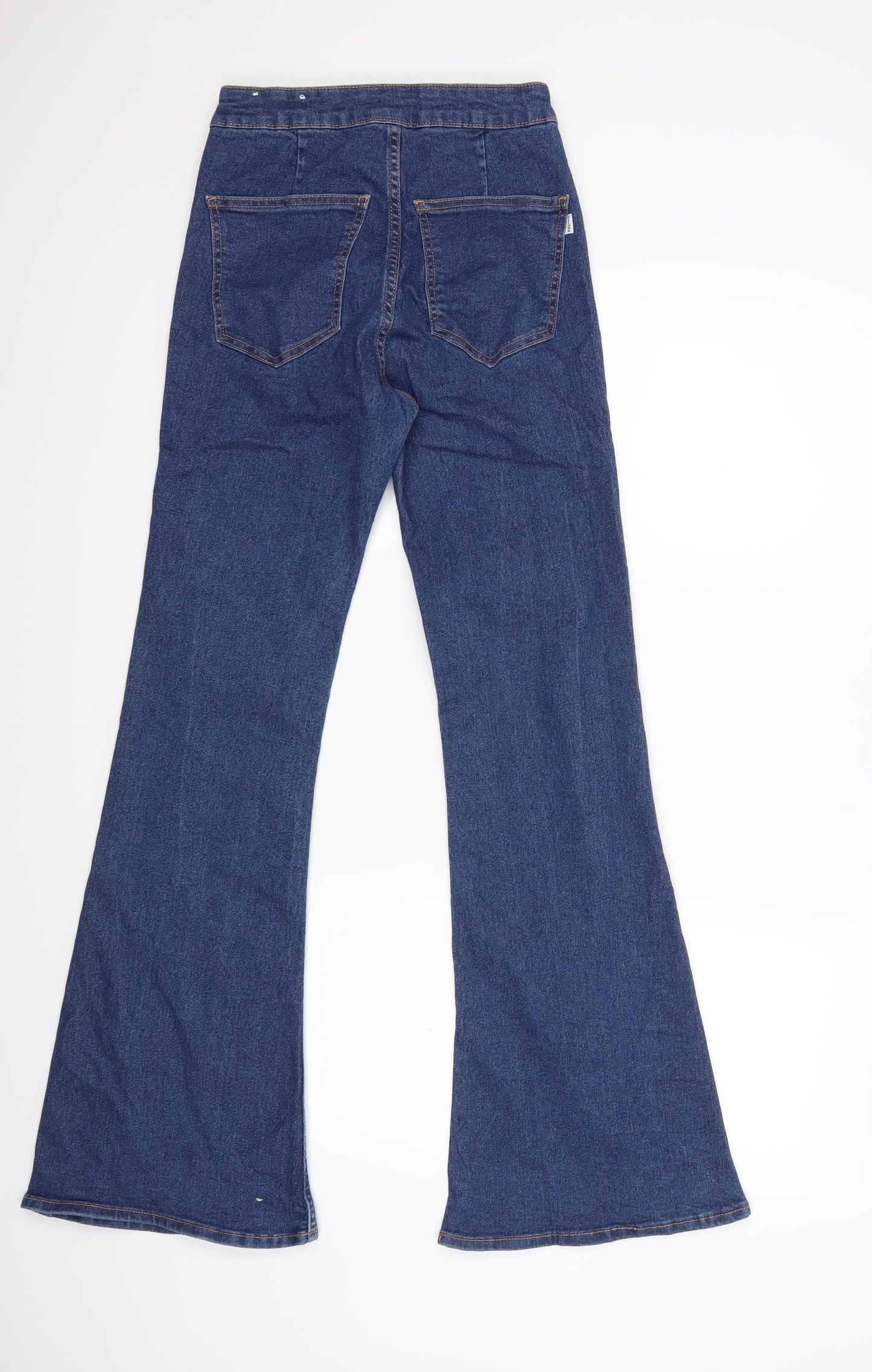 Bershka Womens Blue  Denim Flared Jeans Size 10 L31 in