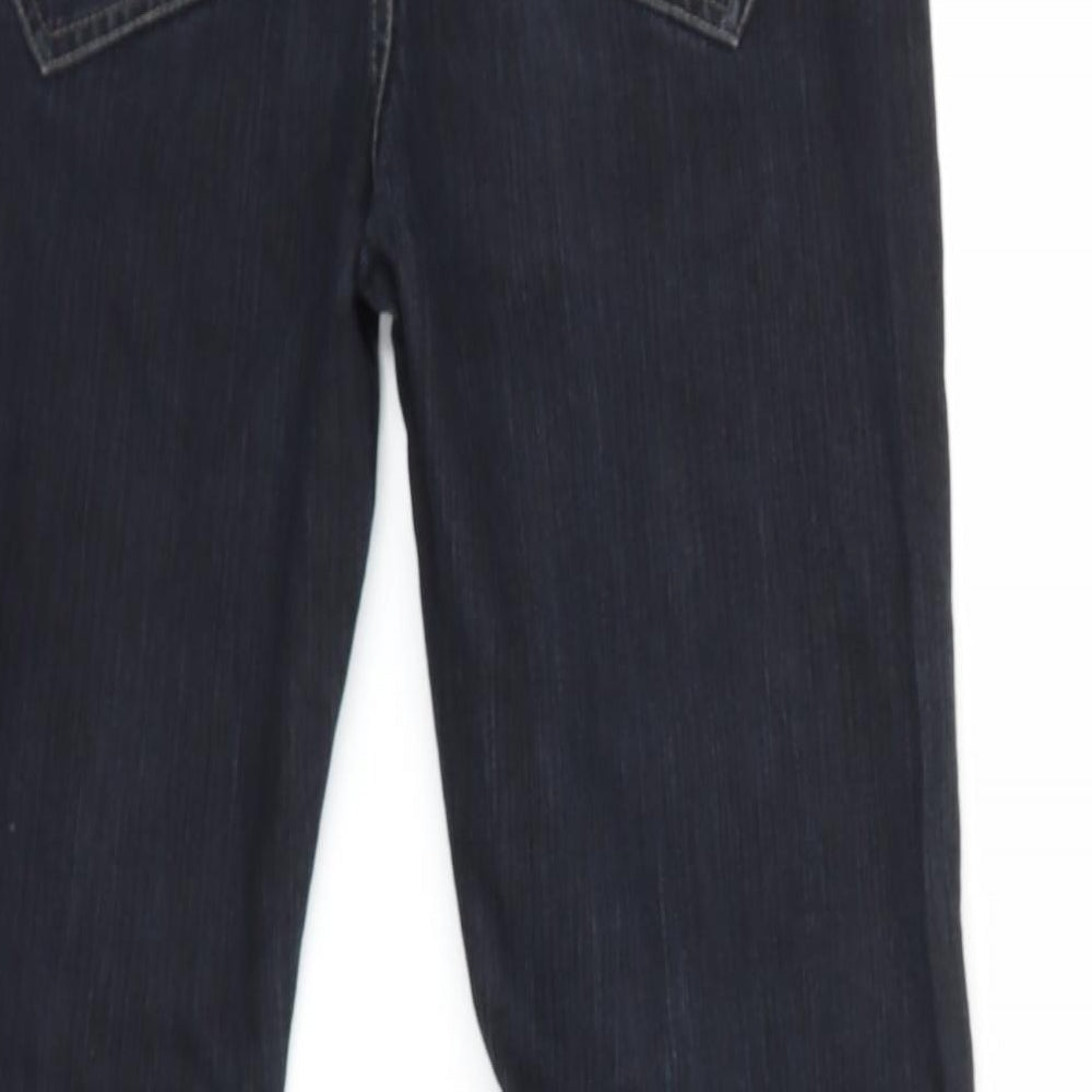 George Womens Black  Denim Flared Jeans Size 12 L29 in