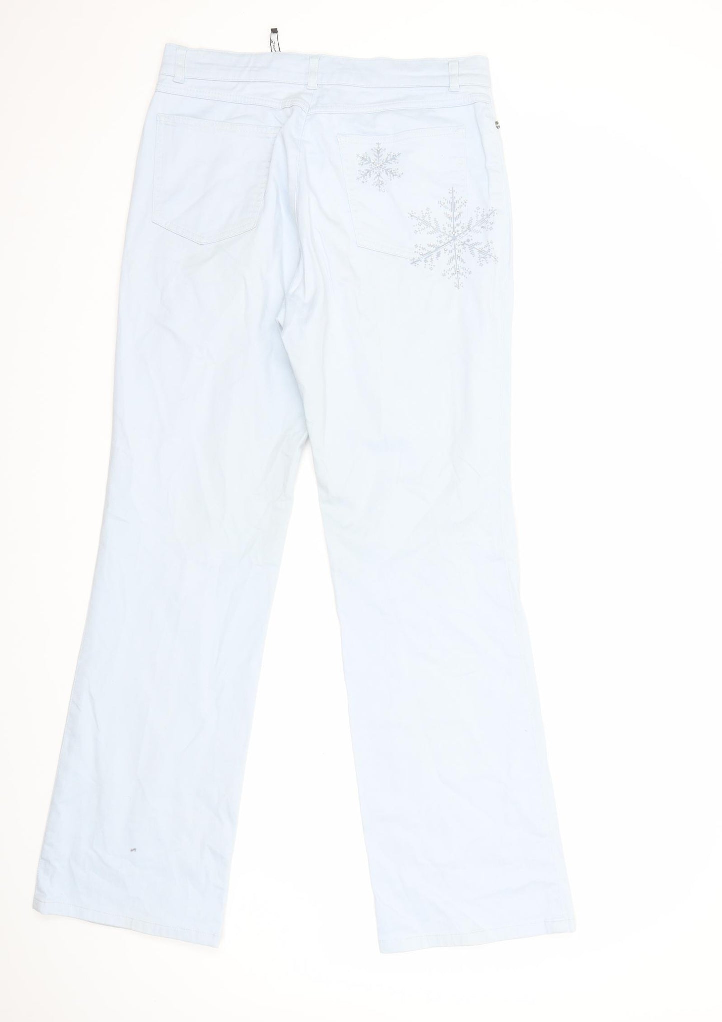 Betty Barclay Womens Blue   Flared Jeans Size 14 L32 in - Snowflake