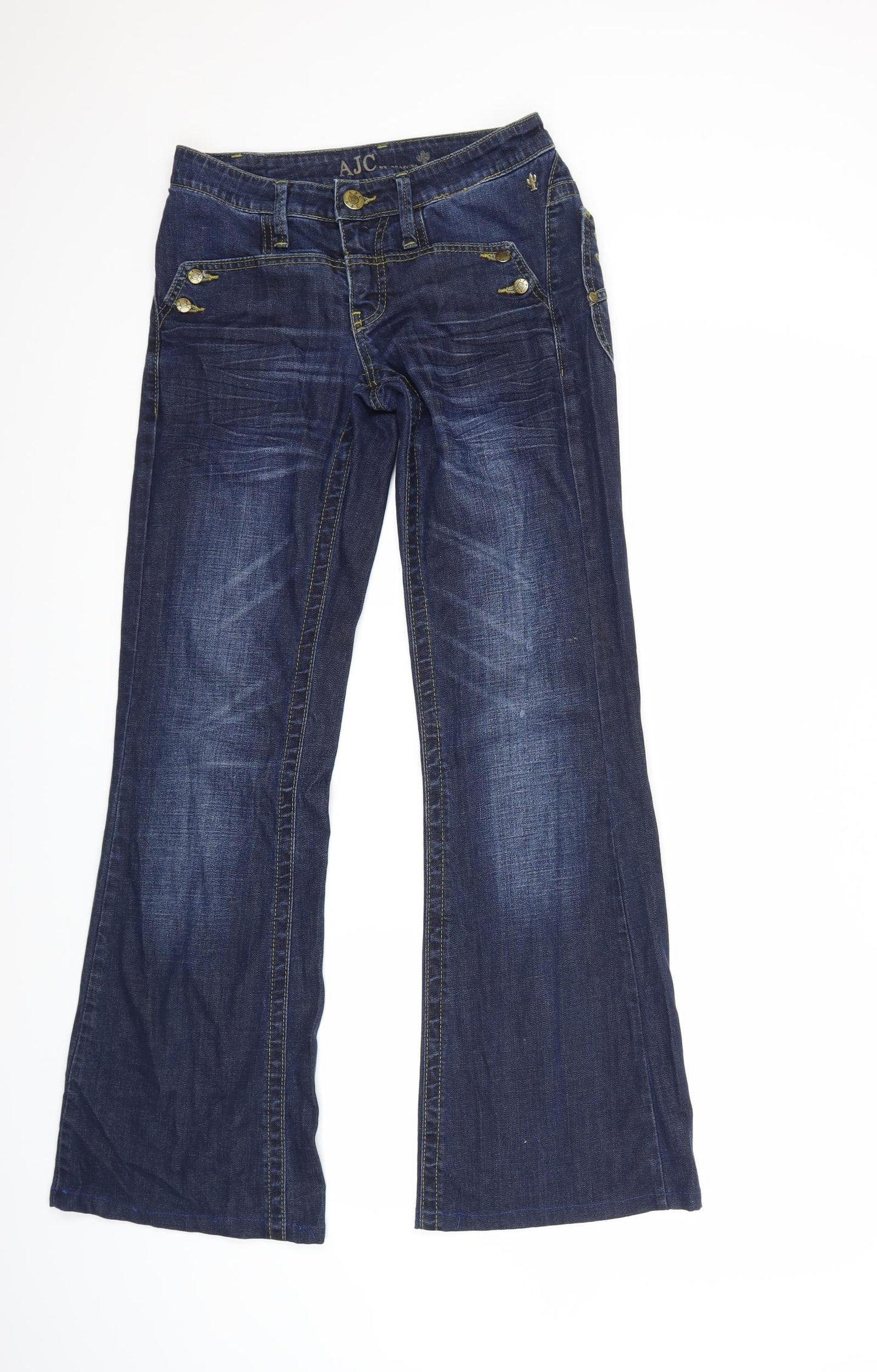 ALC Womens Blue  Denim Flared Jeans Size 10 L31 in