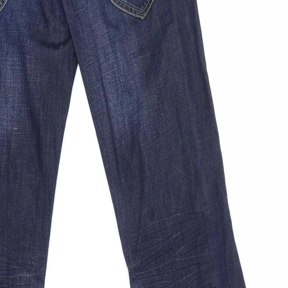 ALC Womens Blue  Denim Flared Jeans Size 10 L31 in