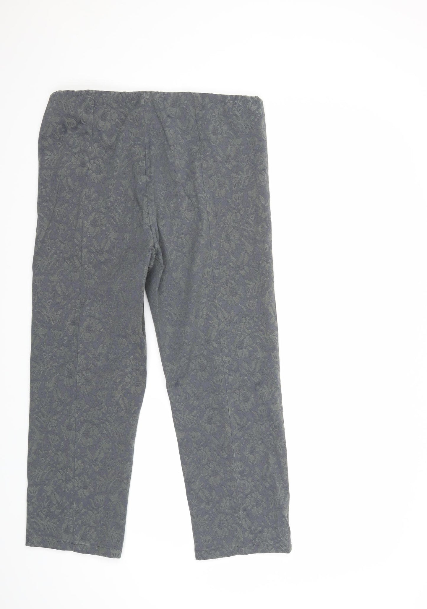 D.E.C.K Womens Green Floral  Trousers  Size L L25 in