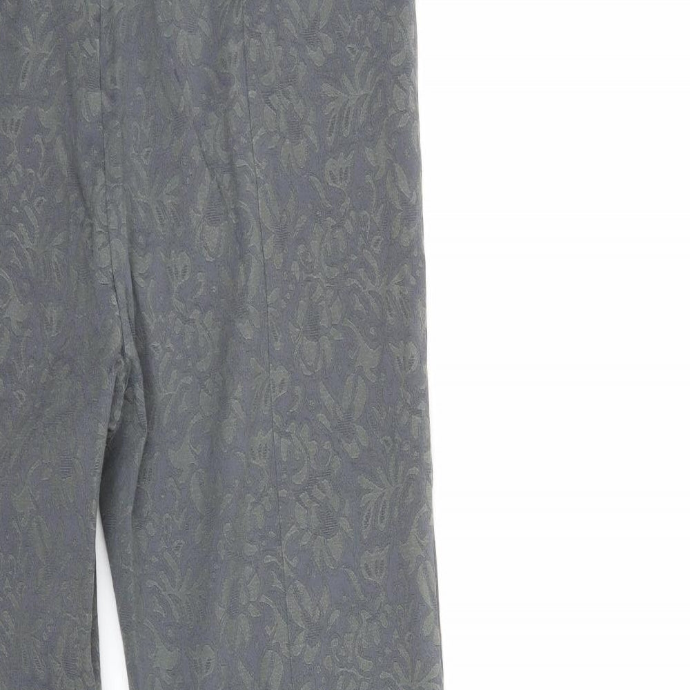 D.E.C.K Womens Green Floral  Trousers  Size L L25 in