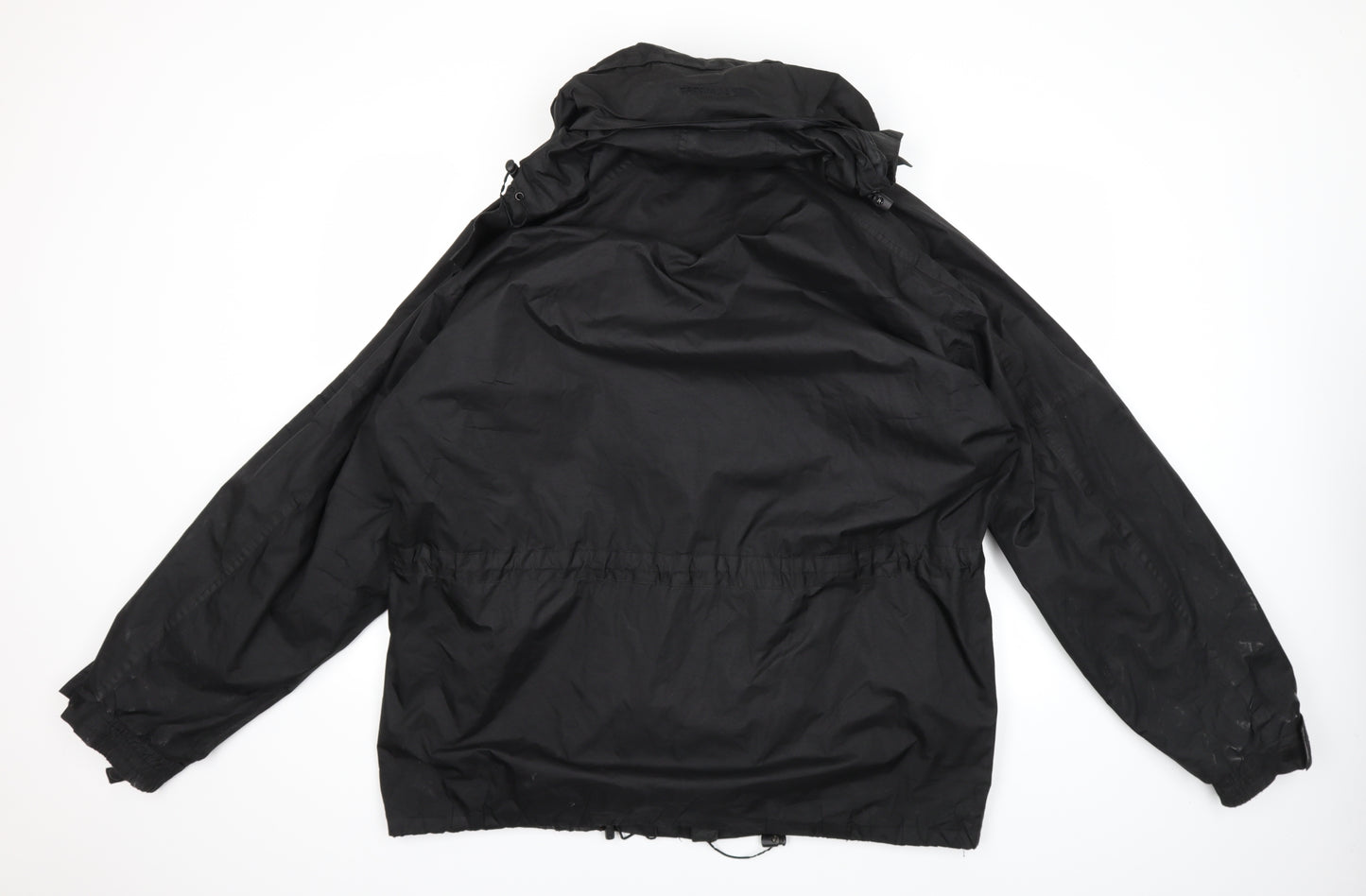 Trespass Mens Black  Rayon Rain Coat Coat Size XL