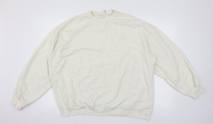 H&M Womens White Pullover Jumper Size M