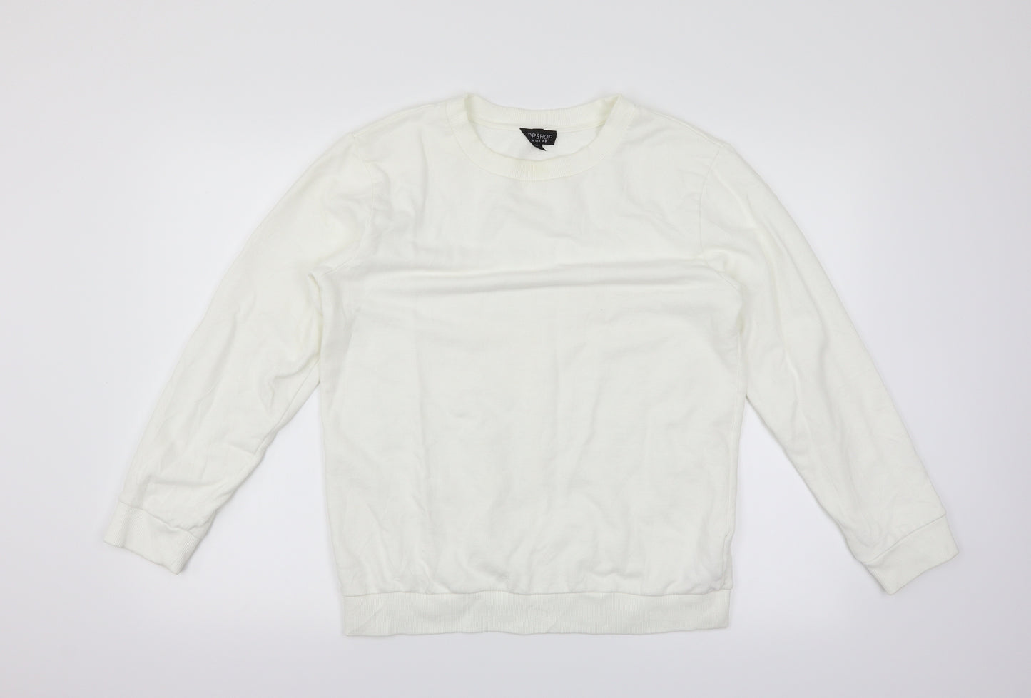 Topshop Womens White   Pullover Jumper Size 8
