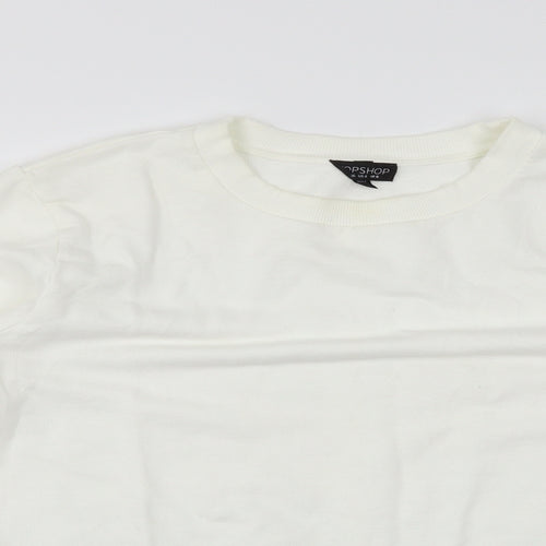 Topshop Womens White   Pullover Jumper Size 8