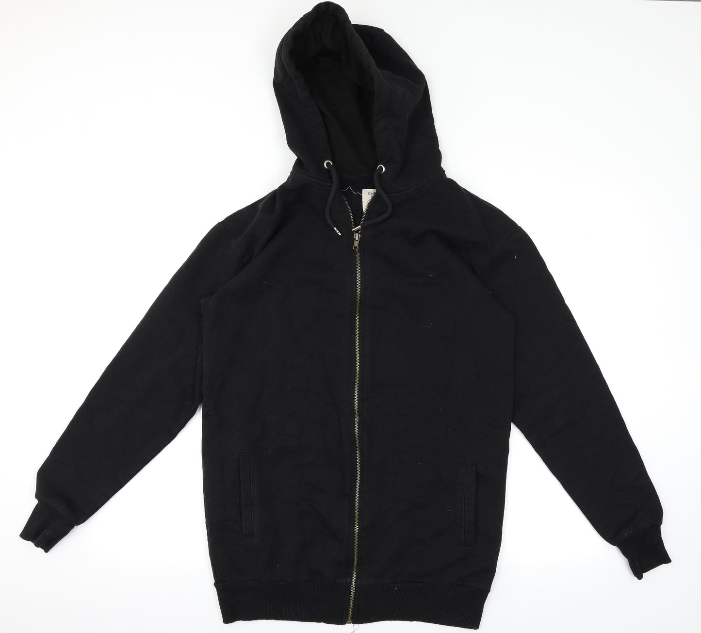 Cedar Wood State Mens Black   Full Zip Hoodie Size XS