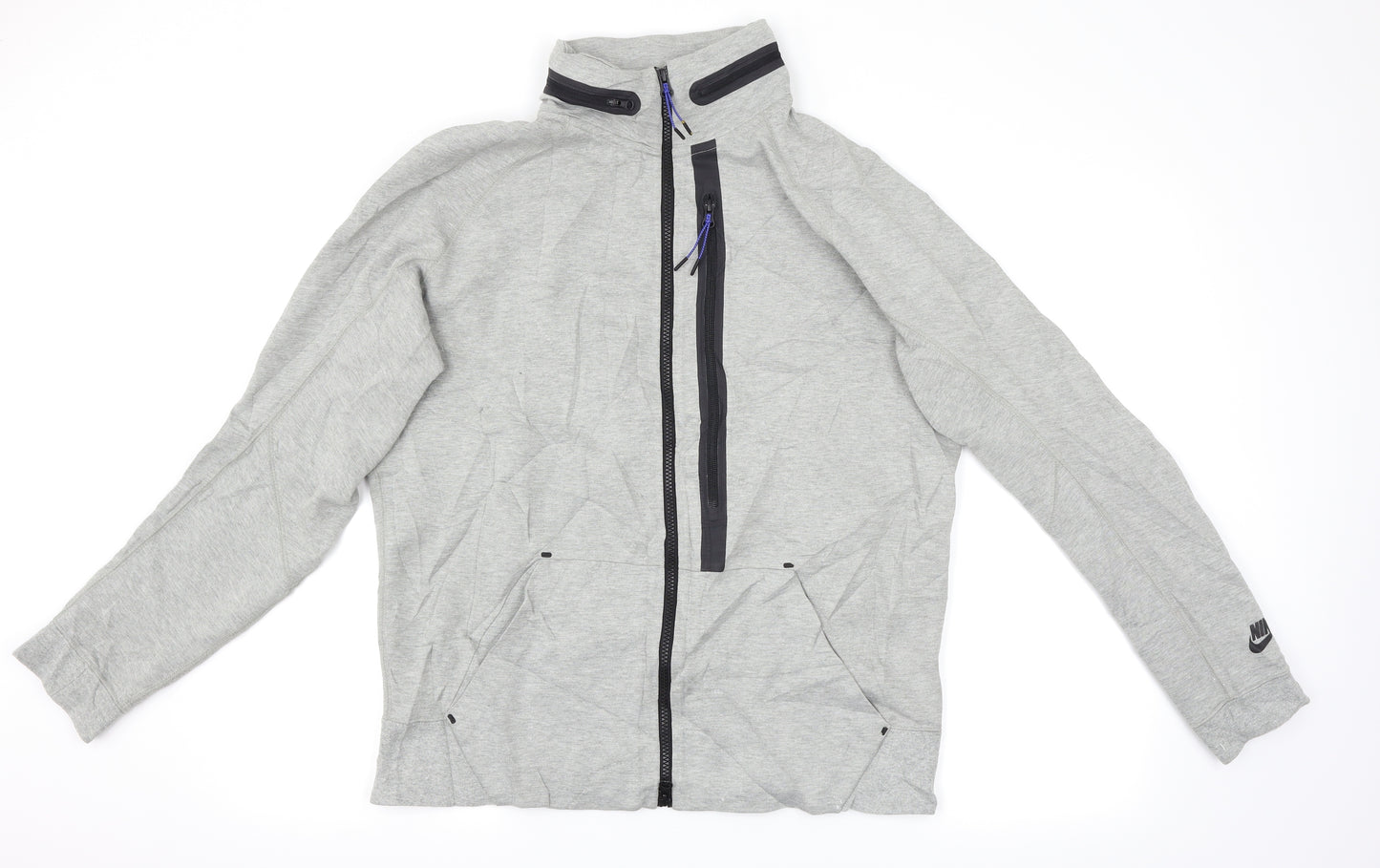 Nike Mens Grey   Full Zip Sweatshirt Size L  - Zip away hood