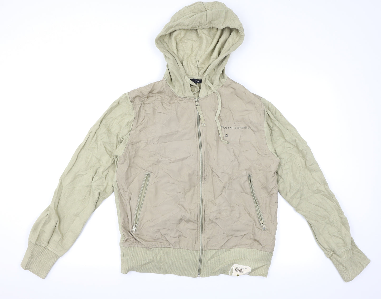 FILA Mens Beige   Full Zip Hoodie Size S