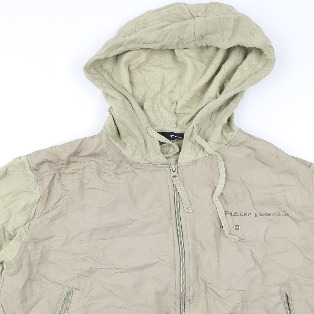 FILA Mens Beige   Full Zip Hoodie Size S