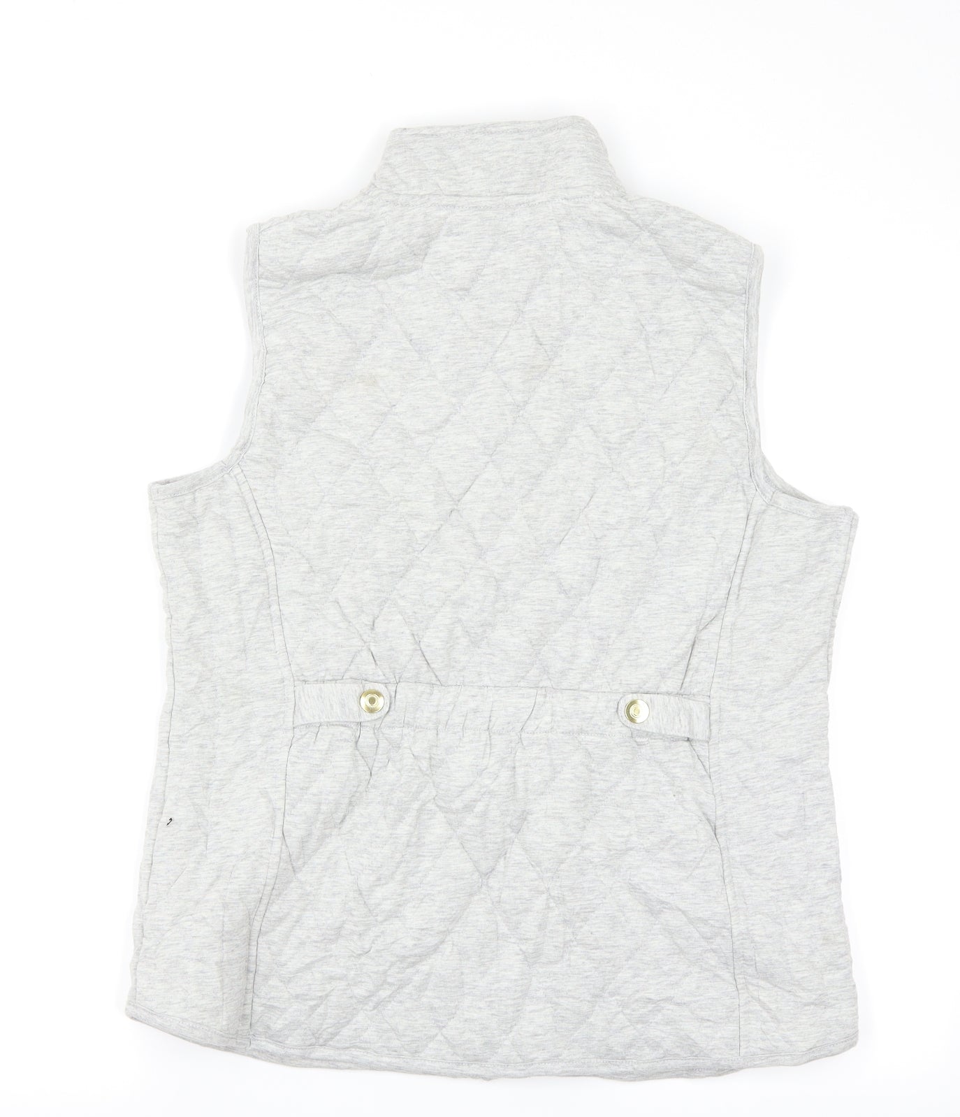 Bonmarché Womens Grey Argyle/Diamond  Gilet Coat Size 16