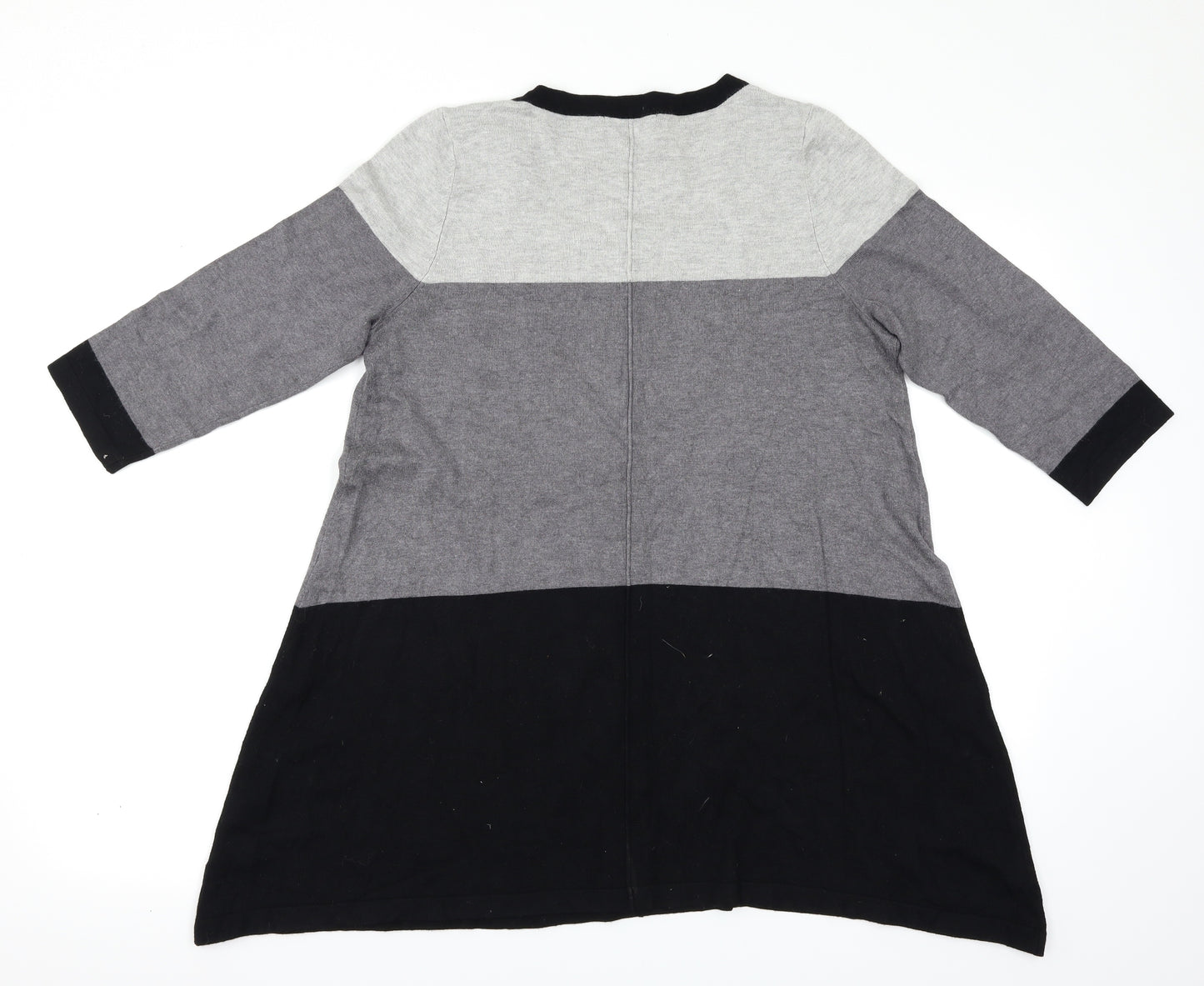 George Womens Multicoloured Colourblock  Basic T-Shirt Size 14