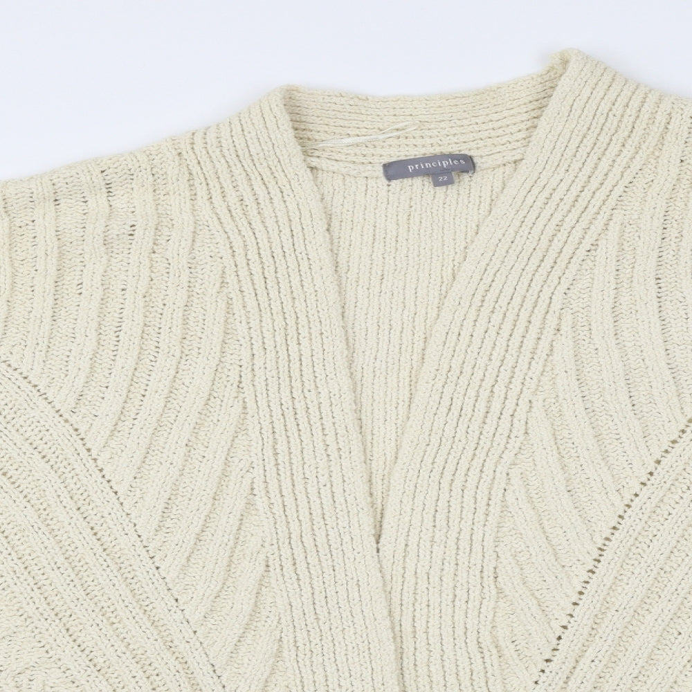 Principles Womens White   Cardigan Jumper Size 22