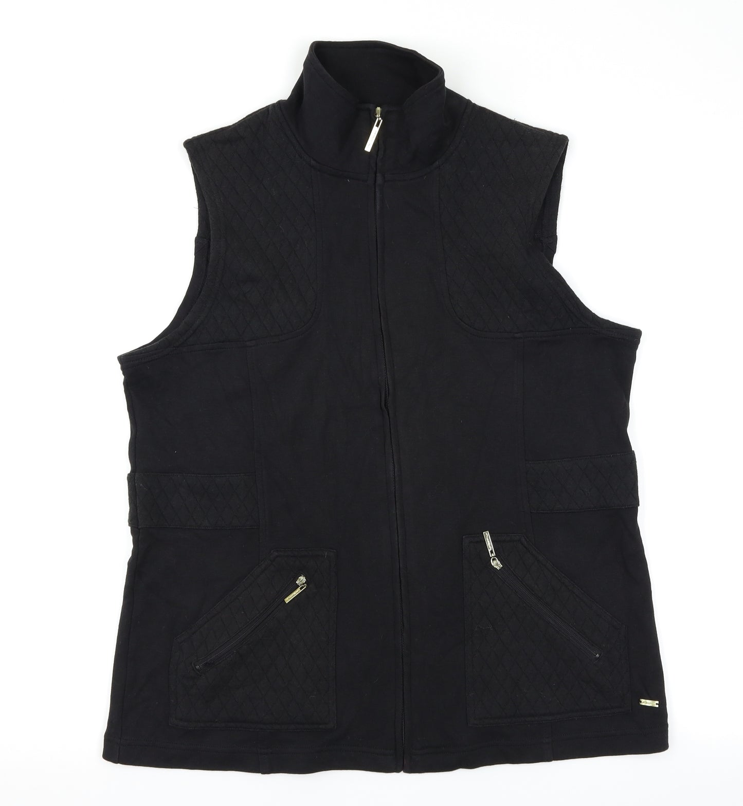 DASH Womens Black   Full Zip Jumper Size 18