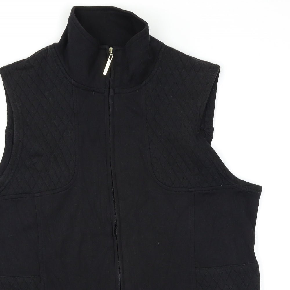 DASH Womens Black   Full Zip Jumper Size 18