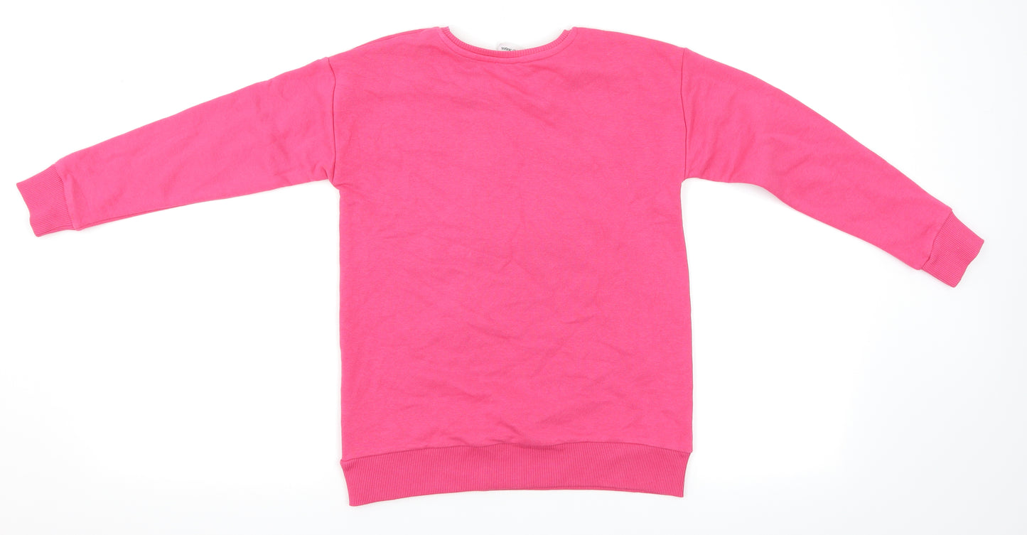 George Girls Pink   Pullover Jumper Size 8-9 Years  - Christmas