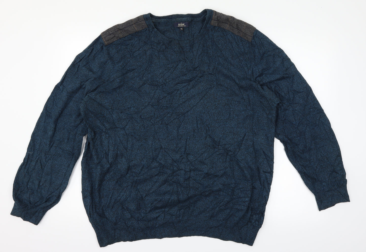 Easy Mens Blue   Pullover Jumper Size XL
