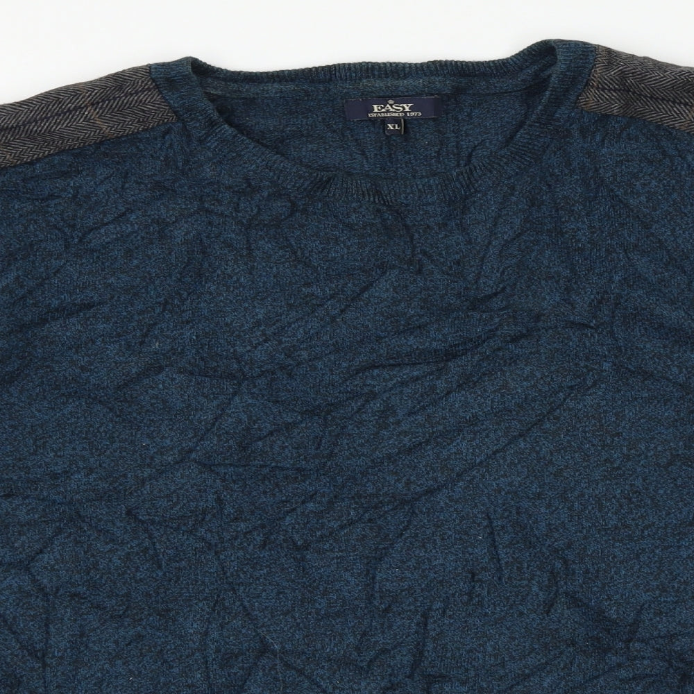 Easy Mens Blue   Pullover Jumper Size XL