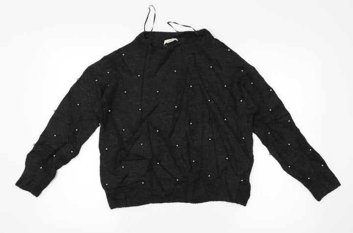 H&M Womens Black Pullover Jumper Size 6