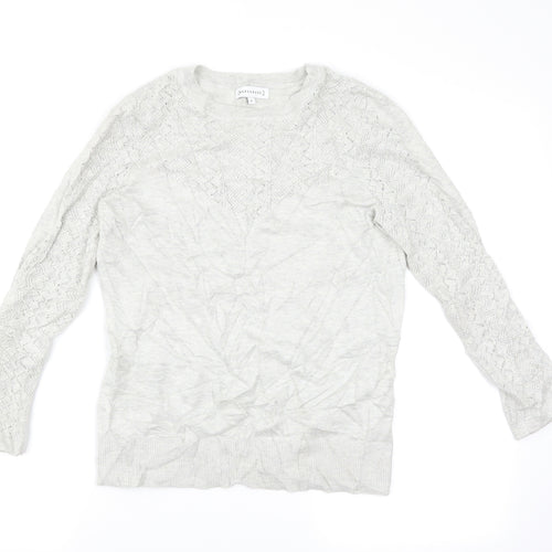 Warehouse Womens Grey   Basic T-Shirt Size 12