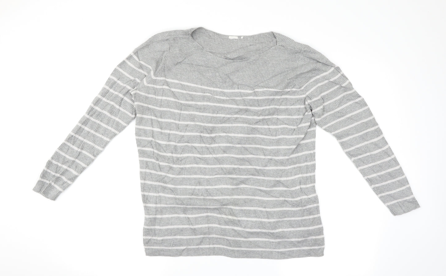 Gap Womens Grey Striped  Pullover Jumper Size 16