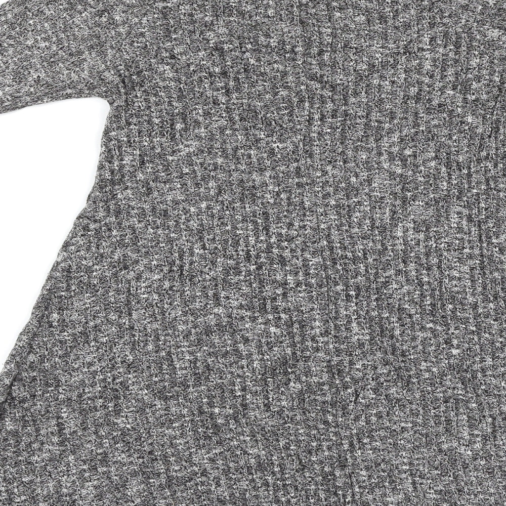 Boohoo Womens Grey Herringbone  Jumper Dress  Size 8