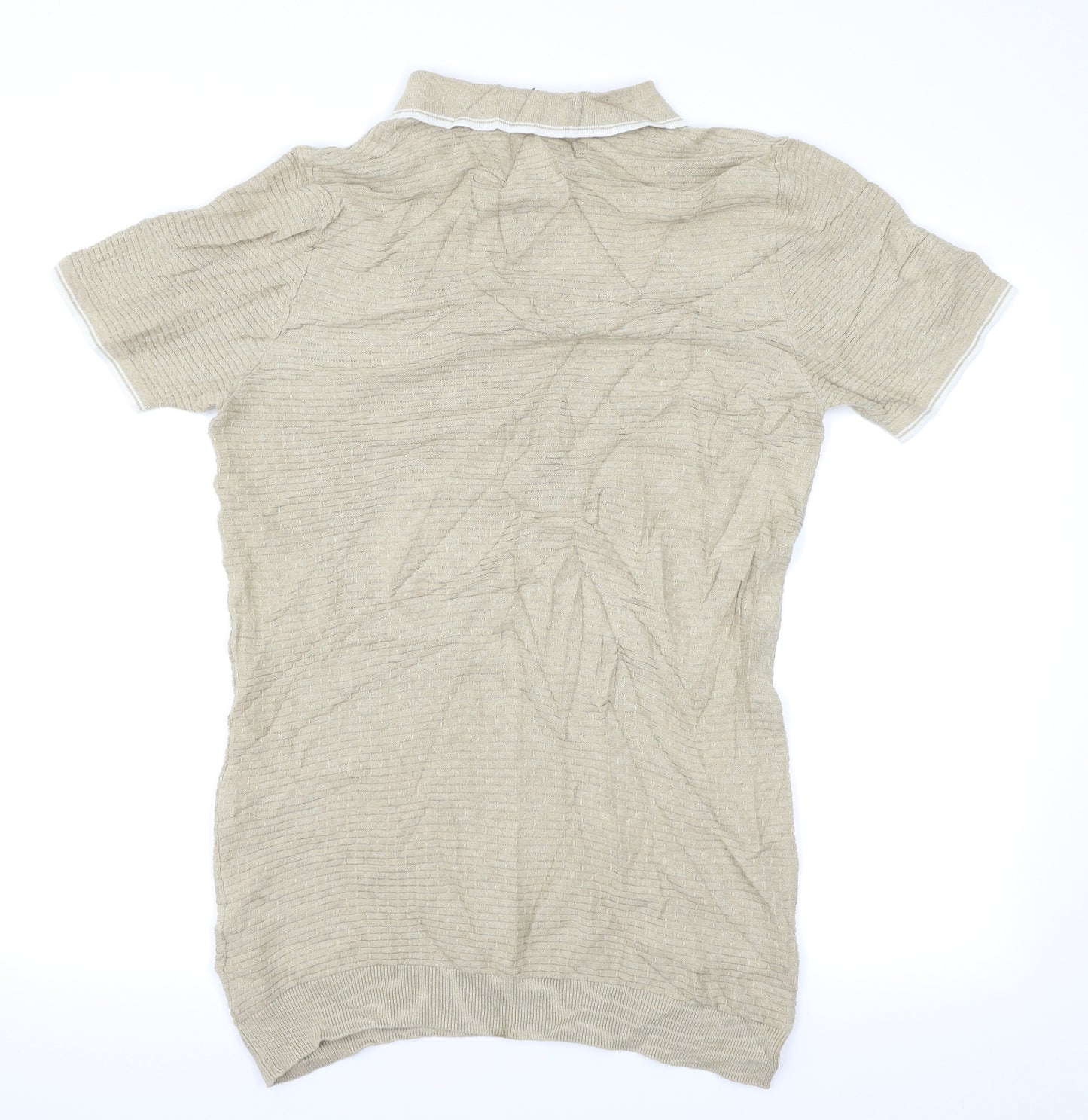 Racing Green Mens Beige    Polo Size S