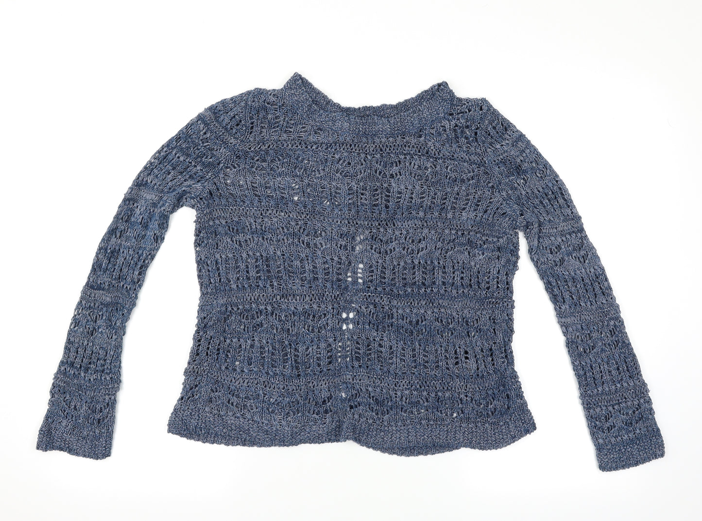 M&S Womens Blue   Wrap Jumper Size 10