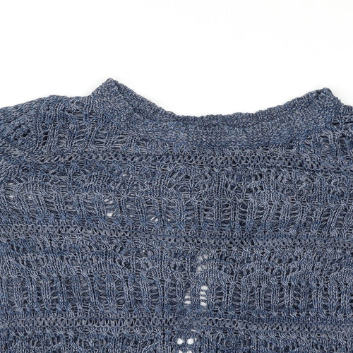 M&S Womens Blue   Wrap Jumper Size 10