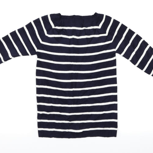 My Hailys Womens Blue Striped  Pullover Jumper Size 12