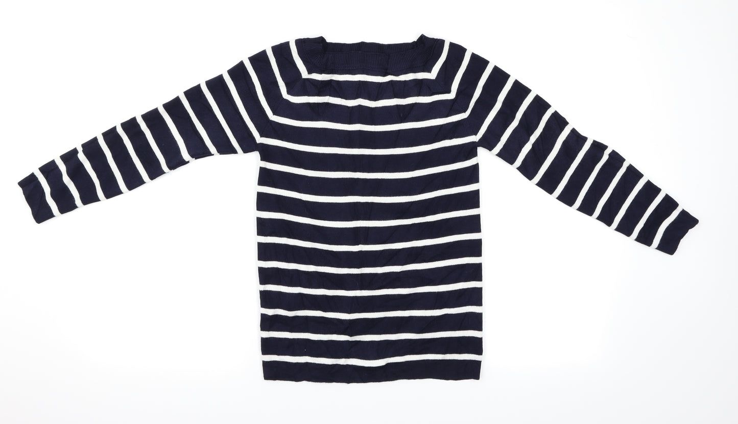 My Hailys Womens Blue Striped  Pullover Jumper Size 12