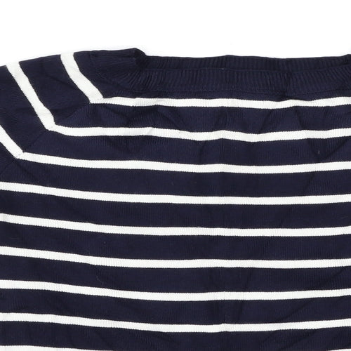 My Hailys Womens Blue Striped  Pullover Jumper Size 12