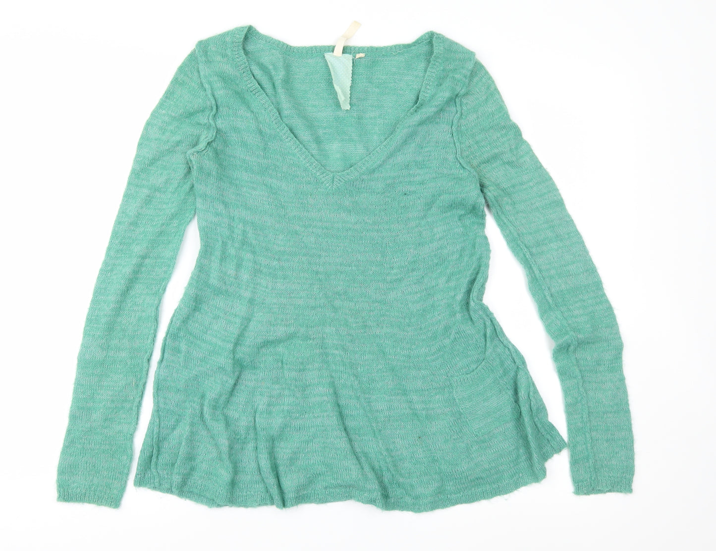 White Stuff Womens Green  Knit Pullover Jumper Size 10