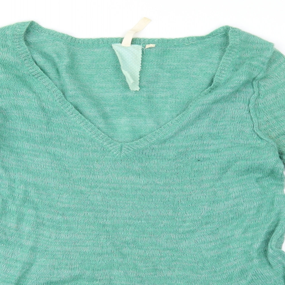 White Stuff Womens Green  Knit Pullover Jumper Size 10