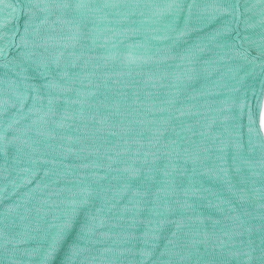 White Stuff Womens Green  Knit Pullover Jumper Size 10