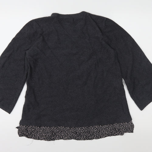 Monsoo Womens Grey  Knit Pullover Jumper Size M