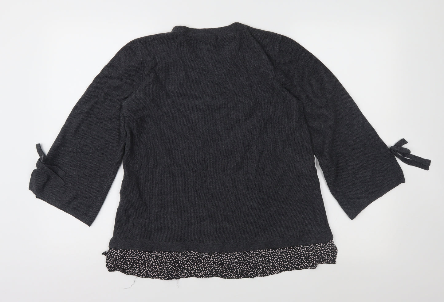 Monsoo Womens Grey  Knit Pullover Jumper Size M