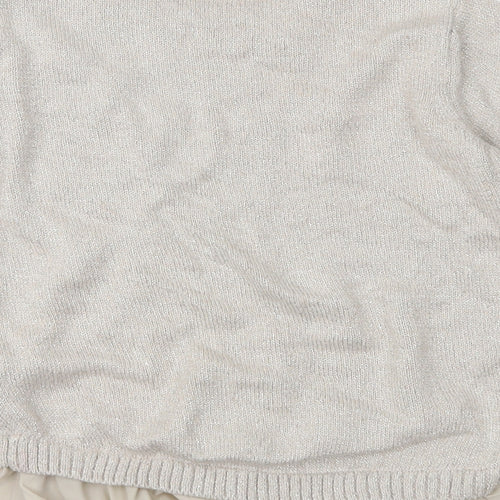 Marks and Spencer Girls Beige  Knit Pullover Jumper Size 9-10 Years