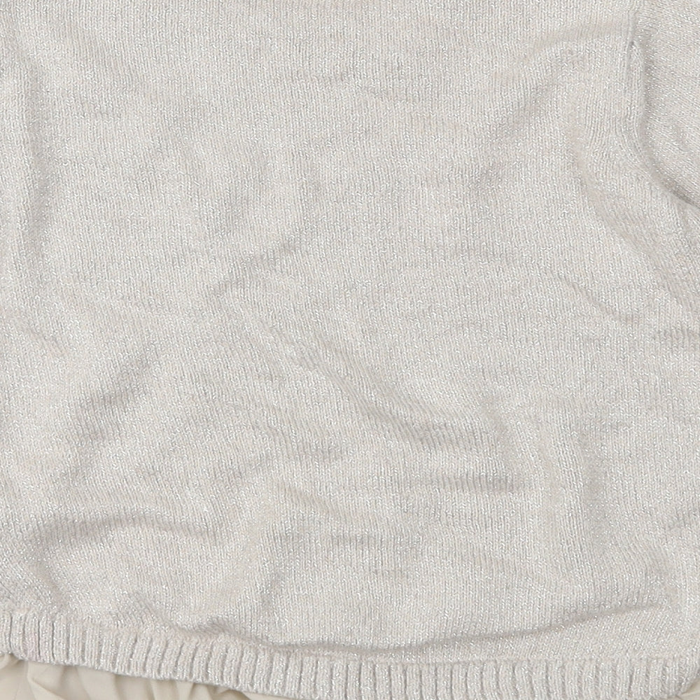 Marks and Spencer Girls Beige  Knit Pullover Jumper Size 9-10 Years