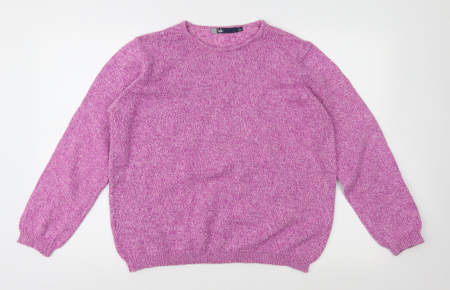 EWM Womens Pink  Knit Pullover Jumper Size L