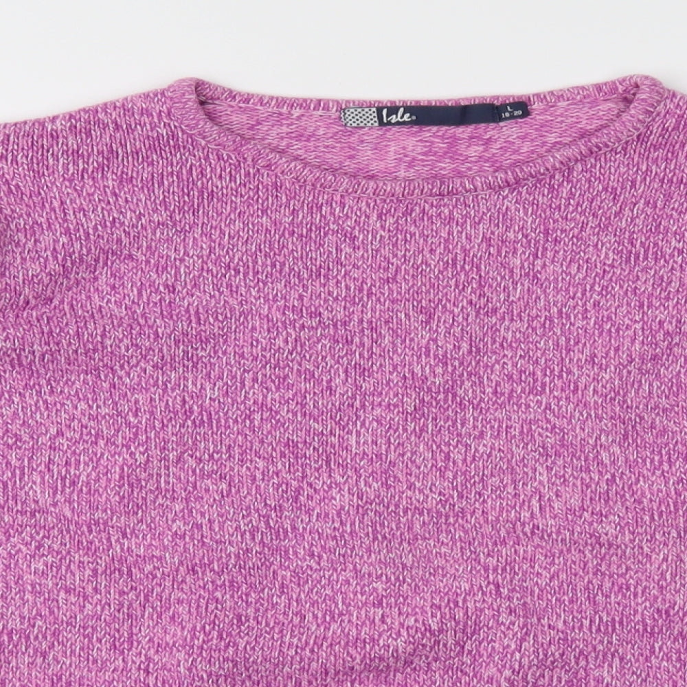 EWM Womens Pink  Knit Pullover Jumper Size L