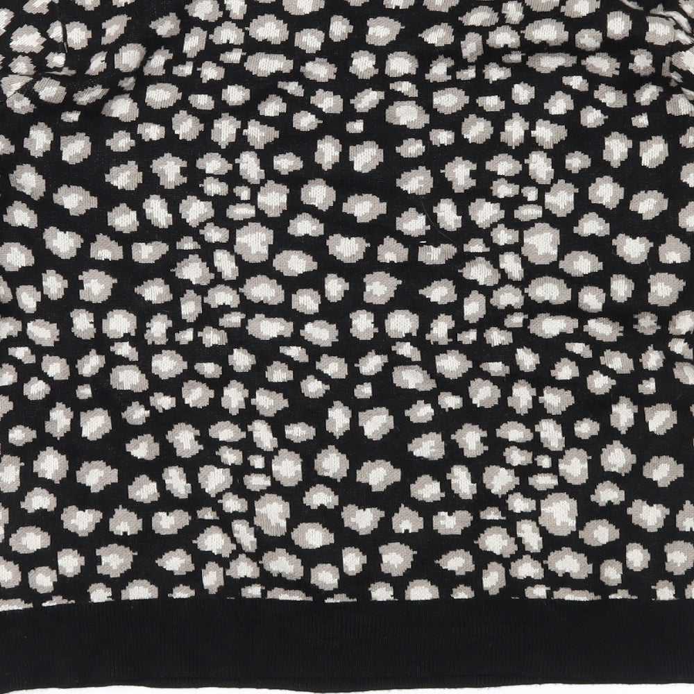 Philosophy Womens Black Animal Print Knit Pullover Jumper Size M