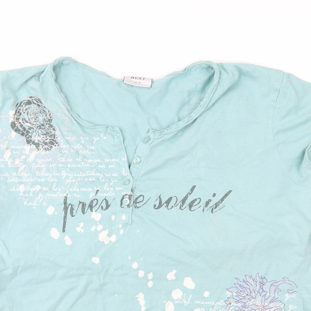 NEXT Womens Green  Jersey Basic T-Shirt Size 18