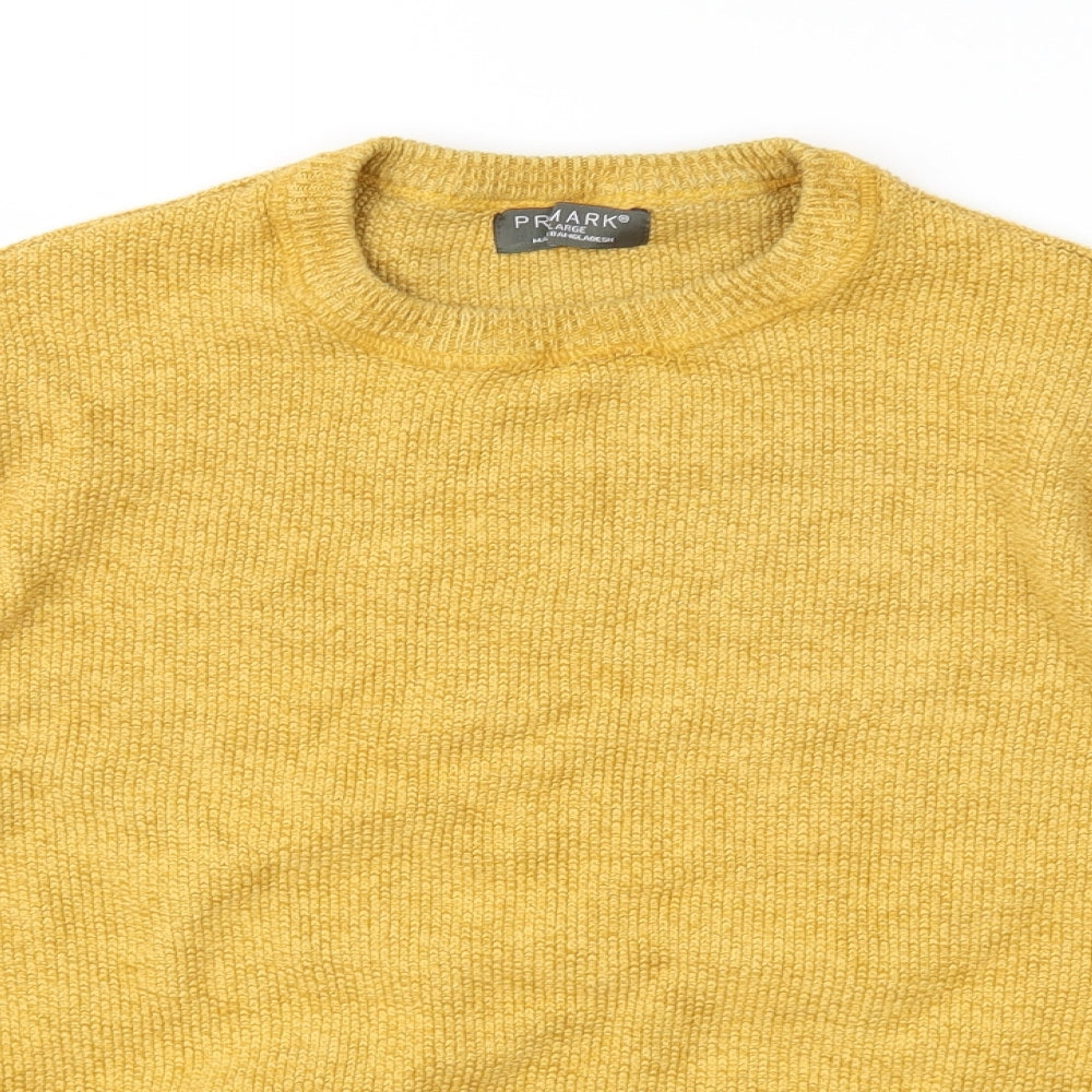 Primark Womens Yellow  Knit Pullover Jumper Size XL