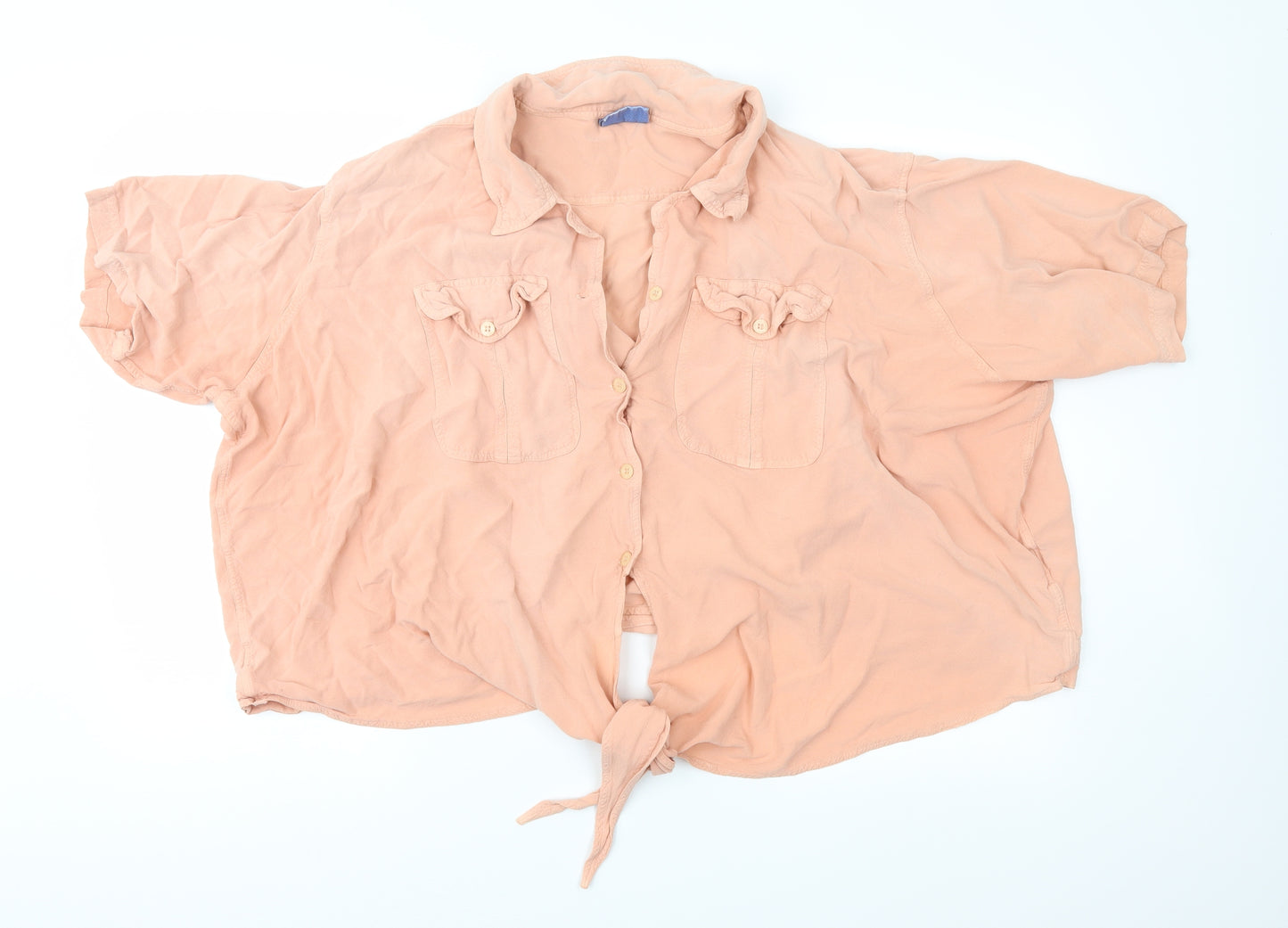 East Coast Womens Orange   Cropped Blouse Size 18